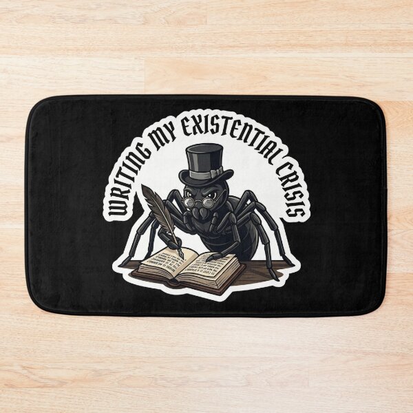 Item preview, Writing My Existential Crisis - Dark Academia Writer Spider Sticker designed and sold by EnigmaticGoth.