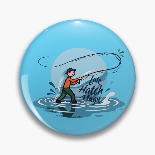Item preview, Fly fishing illustration "Late Hatch Magic" vector natural image. designed and sold by Art-Horizon.