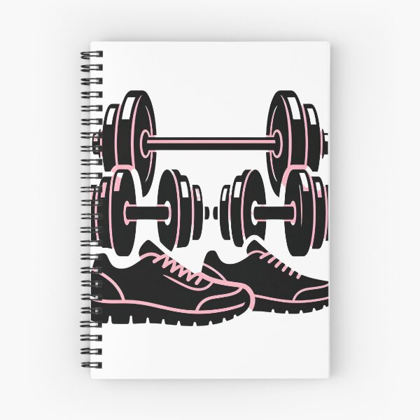 Item preview, Pink and Black Fitness Gear Barbell Dumbbell Sneakers Design designed and sold by maplesoulkiller.