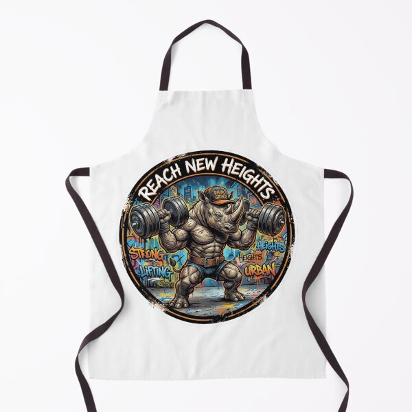Item preview, Reach New Heights Rhino Gym Motivation designed and sold by JeevanStickers.