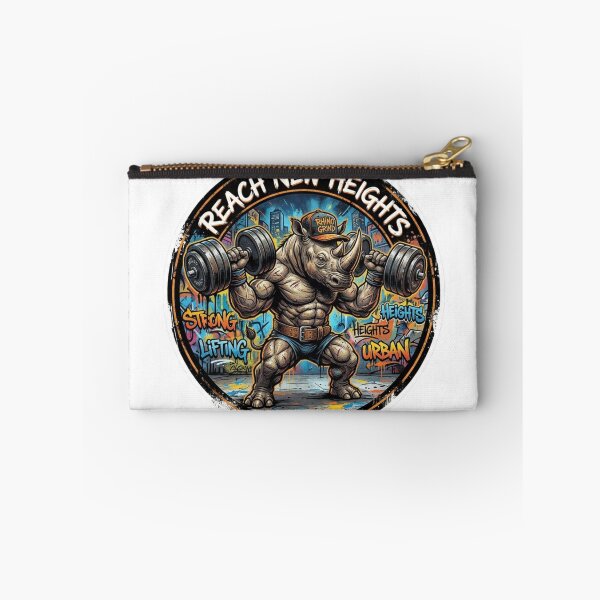 Item preview, Reach New Heights Rhino Gym Motivation designed and sold by JeevanStickers.
