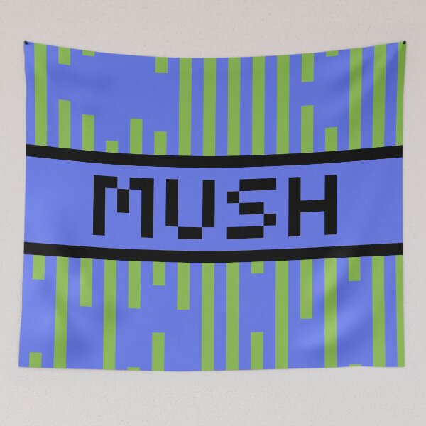 Item preview, MUSH — Pixel Art Word | Retro 8-Bit Two-Tone Typography designed and sold by Mouremandier.