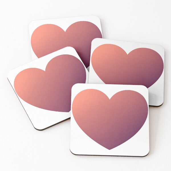 Item preview, Minimalist Grainy Gradient Heart - Coral to Plum designed and sold by krish-prints.