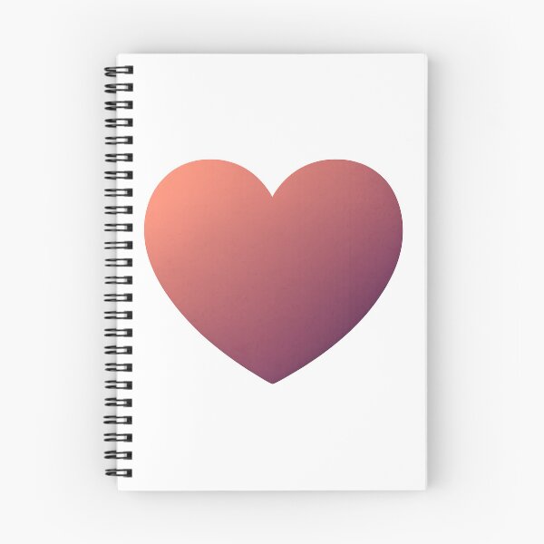 Item preview, Minimalist Grainy Gradient Heart - Coral to Plum designed and sold by krish-prints.