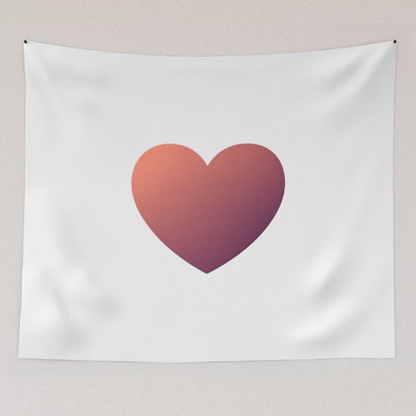 Item preview, Minimalist Grainy Gradient Heart - Coral to Plum designed and sold by krish-prints.