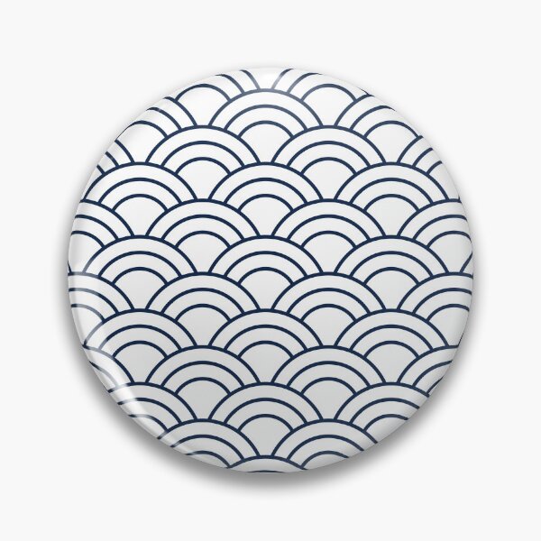 Item preview, Minimalist Japanese Seigaiha Wave Pattern White designed and sold by oceanys.