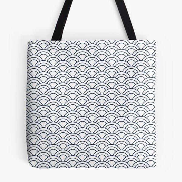 Item preview, Minimalist Japanese Seigaiha Wave Pattern White designed and sold by oceanys.