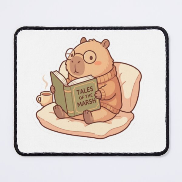 Item preview, Cute Reading Capybara - Book Lover Gift Kawaii Animal Bookworm Illustration designed and sold by CozyDesignsCo.