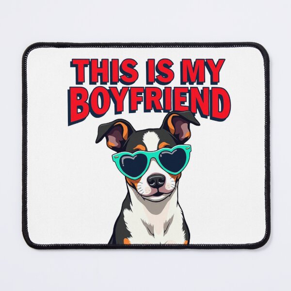 Item preview, Jack Russell Terrier in sunglasses with This Is My Boyfriend text designed and sold by Prints by Mat.