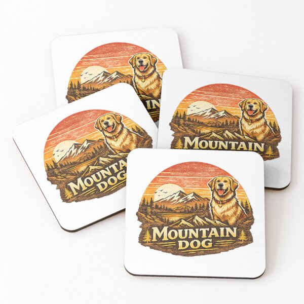 Item preview, Mountain Dog Golden Retriever Vintage Sunset Mountain Adventure Dog Lover Gift designed and sold by Ermicioi.