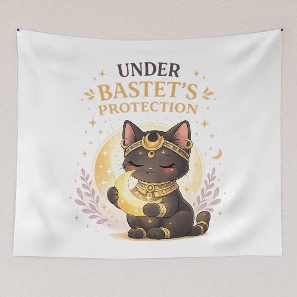 Item preview, Under Bastet's Protection – Cute Egyptian Cat Godd-ess Design designed and sold by MotylekAnia.