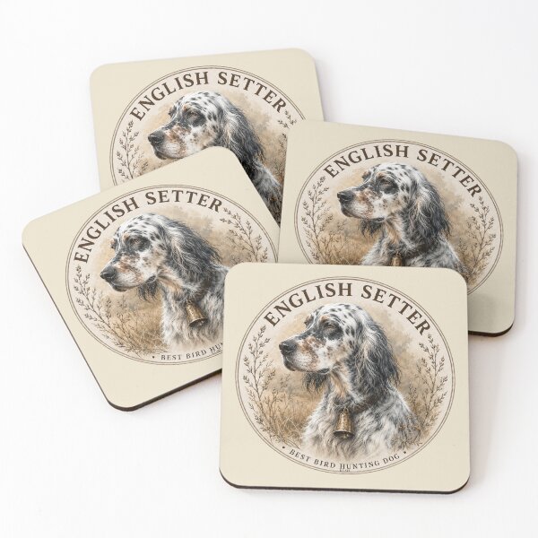 Item preview, English Setter – Best Bird Hunting Dog , Vintage Logo designed and sold by TammyHunterArt.