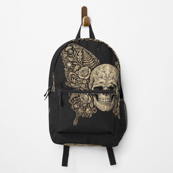 Item preview, Butterfly Skull Floral — Gothic Dark Art designed and sold by Vibz4All.