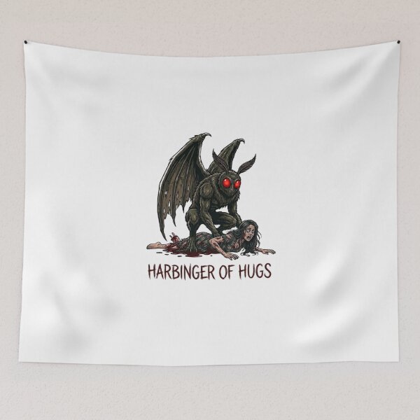 Item preview, Harbinger of Hugs Mothman Cryptid Art designed and sold by Dusk Votum.