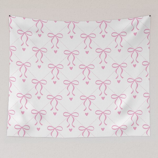 Item preview, preppy pink bow pattern designed and sold by Lily & Bloom Boutique.