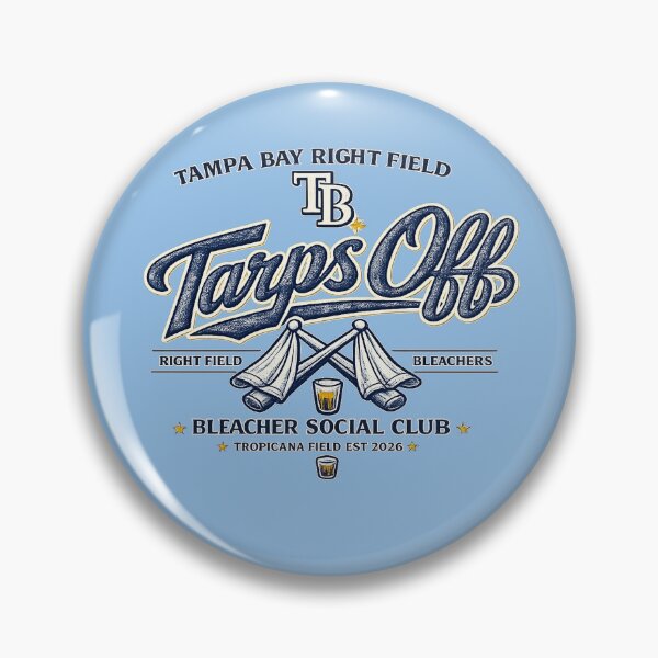 Item preview, Tampa Bay Right Field Tarps Off | Bleacher Social Club Retro Baseball Fan Shirt designed and sold by GhostDawgs.