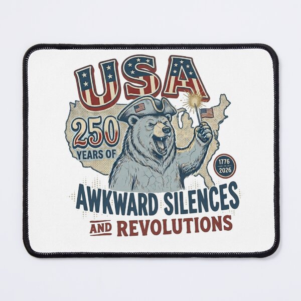 Item preview, USA 250 Years of Awkward Silences and Revolutions Vintage Bear designed and sold by Meadowmood.