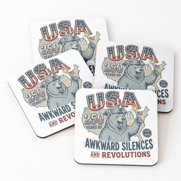 Item preview, USA 250 Years of Awkward Silences and Revolutions Vintage Bear designed and sold by Meadowmood.