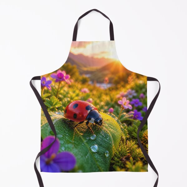 Item preview, Ladybug on a leaf at dawn designed and sold by JuViRo.