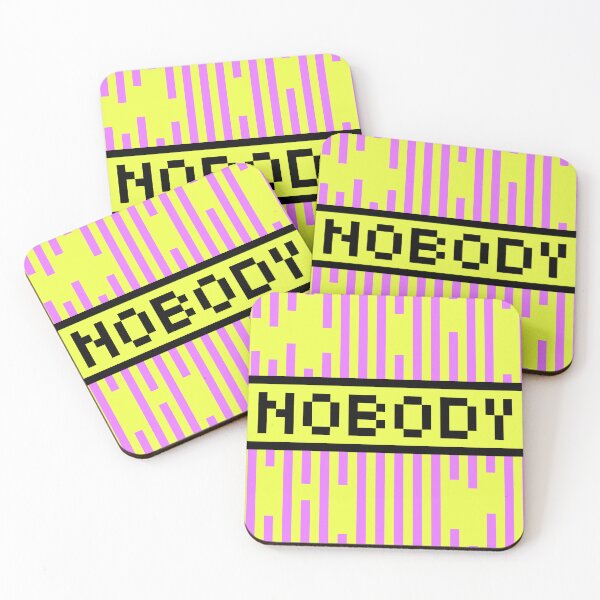Item preview, NOBODY — Pixel Art Word | Retro 8-Bit Two-Tone Typography designed and sold by Mouremandier.