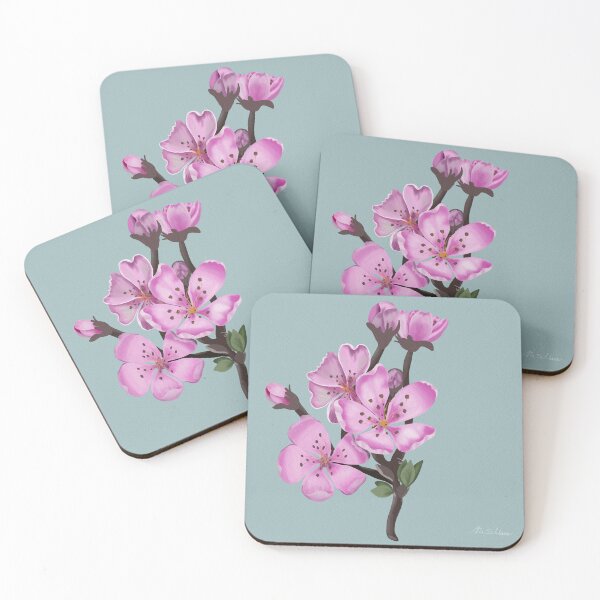 Item preview, Artisan Cherry Blossom Branch Watercolor Illustration designed and sold by altastudio.