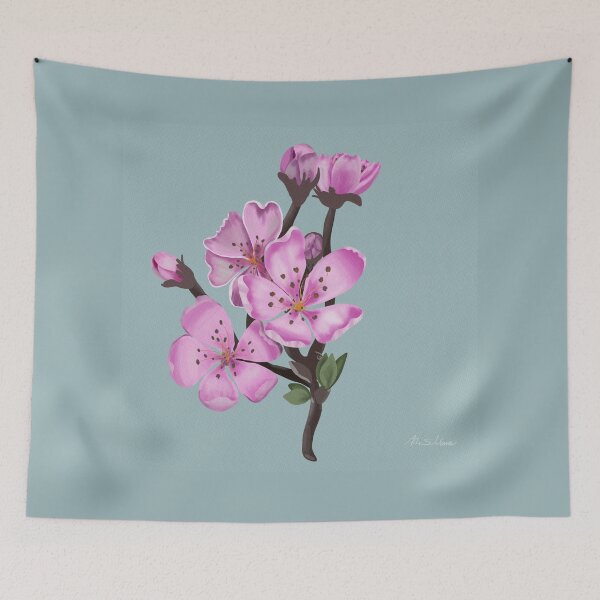 Item preview, Artisan Cherry Blossom Branch Watercolor Illustration designed and sold by altastudio.
