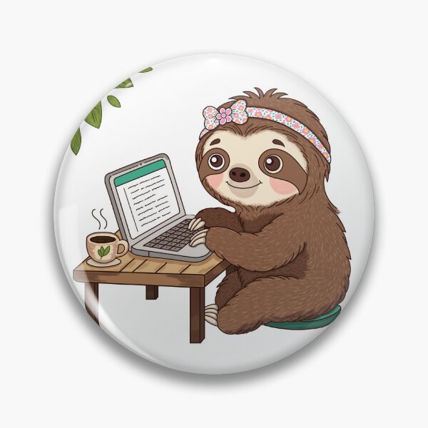 Item preview, Work From Home Sloth – Hustle Mode Illustration designed and sold by WillowerStudio.
