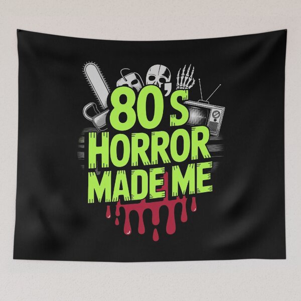 Item preview, 80's Horror Made Me Gift for Retro Horror Fan designed and sold by Say It With Ink.