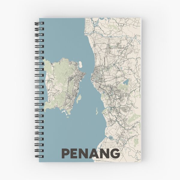 Item preview, Penang Map designed and sold by MapsNerd.