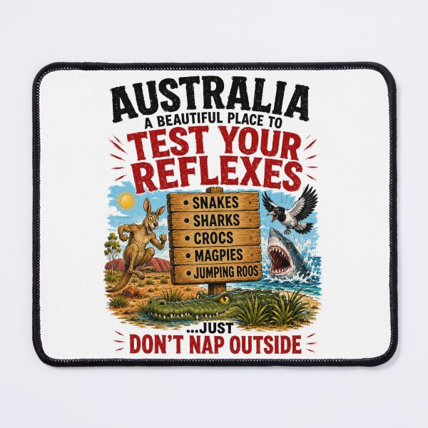 Item preview, Warning: Unsealed Roads May Cause Smiles – Funny Aussie Travel Gift designed and sold by Holiday-Hunter.