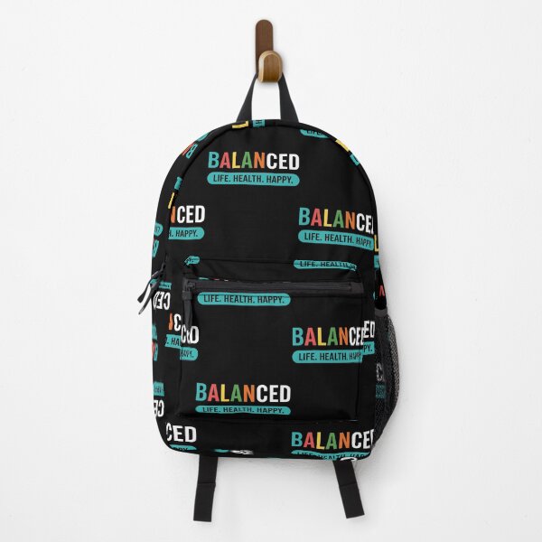 Item preview, Balanced – Life. Health. Happy. Colorful Motivational Typography designed and sold by No Excuses .
