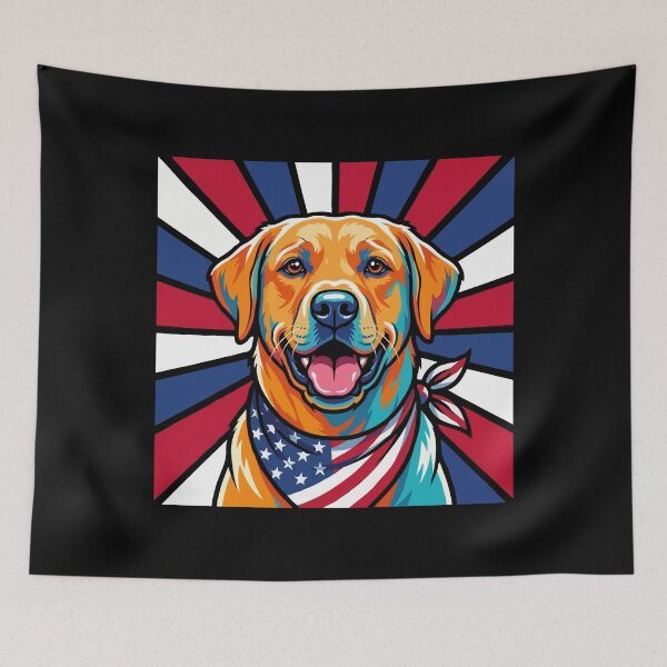 Item preview, Labrador Retriever 4th of July Dog – Patriotic USA Puppy Gift designed and sold by The Real Life Symphony.