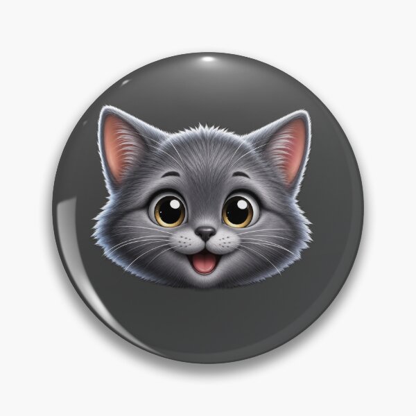 Aperçu de l'œuvre Gray Cat Cute Portrait créée et vendue par AstraDrip Studio.
