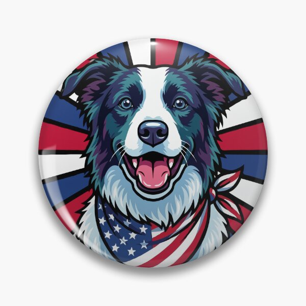 Item preview, Border Collie 4th of July Dog – Patriotic USA Puppy Gift designed and sold by The Real Life Symphony.