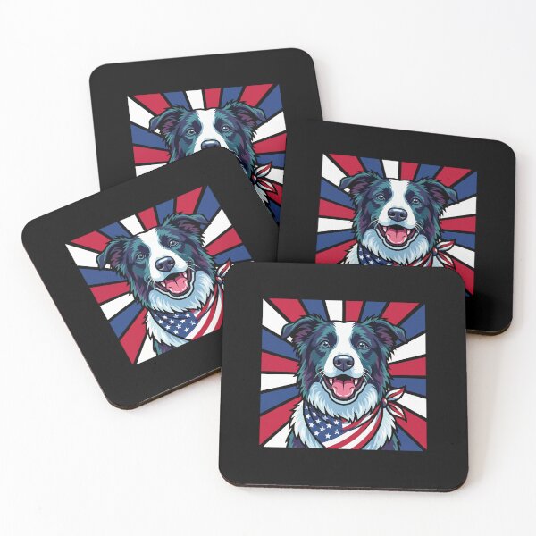 Item preview, Border Collie 4th of July Dog – Patriotic USA Puppy Gift designed and sold by The Real Life Symphony.