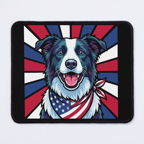 Item preview, Border Collie 4th of July Dog – Patriotic USA Puppy Gift designed and sold by The Real Life Symphony.