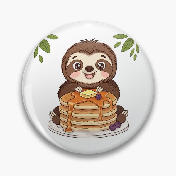 Item preview, Cute Sloth Snack Time – Comfort Food Mood Art designed and sold by WillowerStudio.
