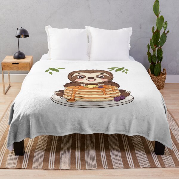 Item preview, Cute Sloth Snack Time – Comfort Food Mood Art designed and sold by WillowerStudio.