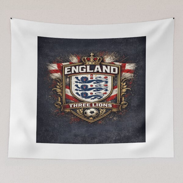 Item preview, England Three Lions Football Fan Design designed and sold by EMYWAMZGLOBAL.