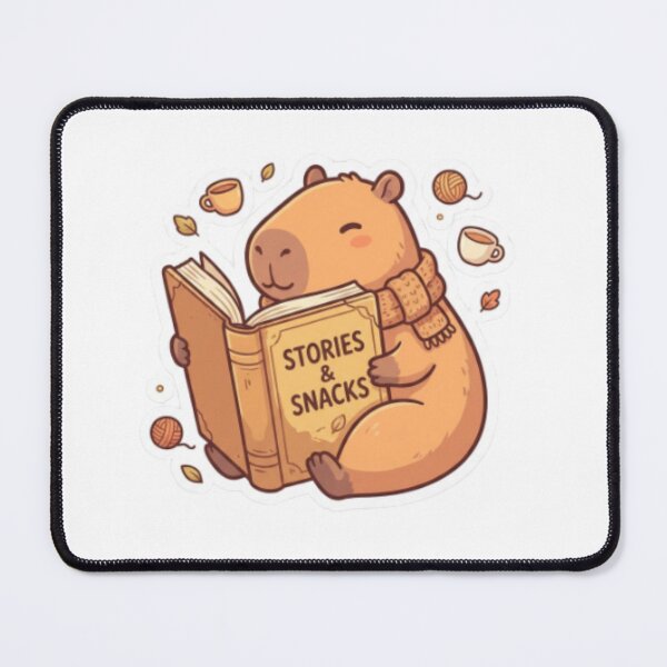Item preview, Reading Capybara - Book Lover Gift Kawaii Animal Bookworm Illustration designed and sold by CozyDesignsCo.
