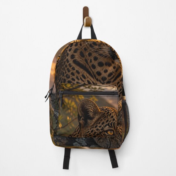 Item preview, Majestic leopard at golden sunset designed and sold by JuViRo.