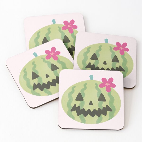 Item preview, Watermelon Jack O Lantern with Pink Flower Cute Summerween designed and sold by winterpumpkin.
