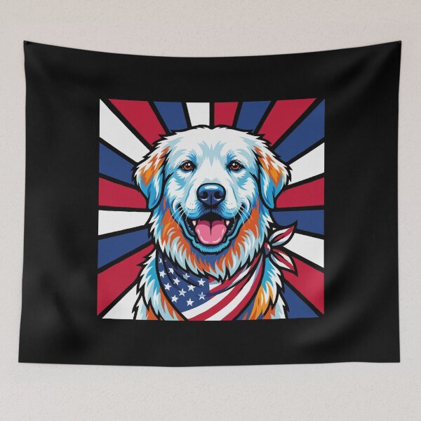Item preview, Great Pyrenees 4th of July Dog – Patriotic USA Puppy Gift designed and sold by The Real Life Symphony.