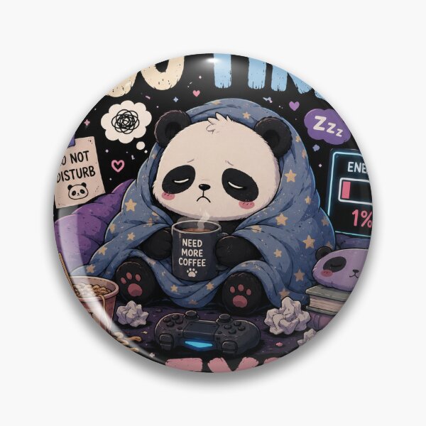 Item preview, Too Tired To Exist Sleepy Panda T-Shirt designed and sold by Globivara Studio.