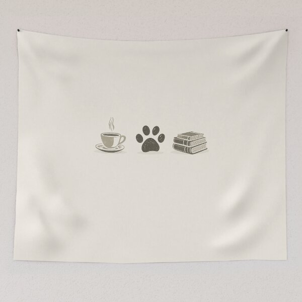 Item preview, Coffee Books Paw Print Pet Lover Graphic designed and sold by Corvoria.