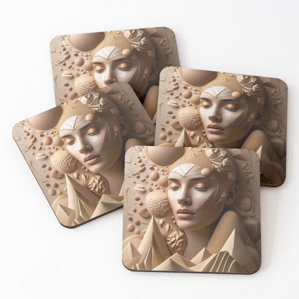Item preview, Surreal Earth Deity Profile Face Poster designed and sold by EnmarcArt.