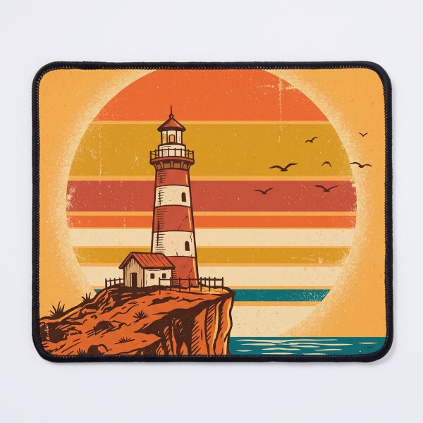 Item preview, Vintage Coastal Lighthouse at Sunset designed and sold by VYNROX.