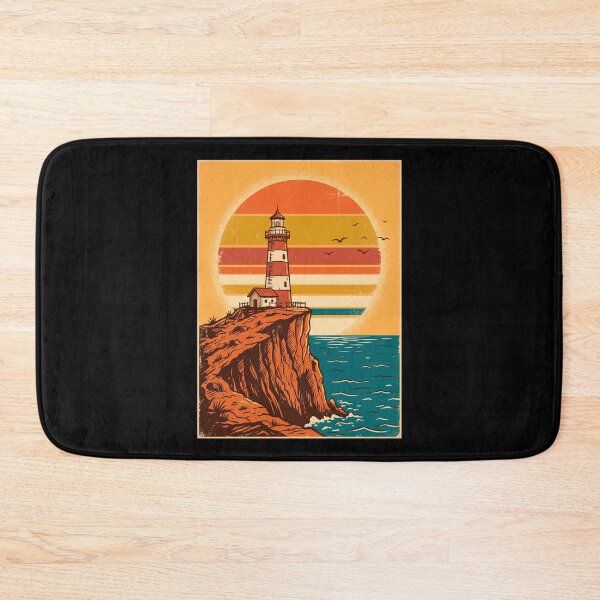 Item preview, Vintage Coastal Lighthouse at Sunset designed and sold by VYNROX.