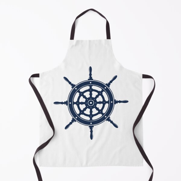Item preview, Nautical Ship Wheel Helm in Navy Blue designed and sold by oceanys.