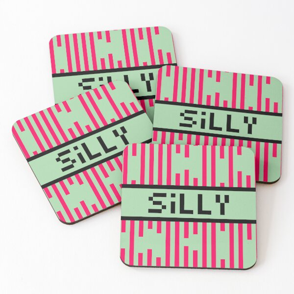 Item preview, SILLY — Pixel Art Word | Retro 8-Bit Two-Tone Typography designed and sold by Mouremandier.